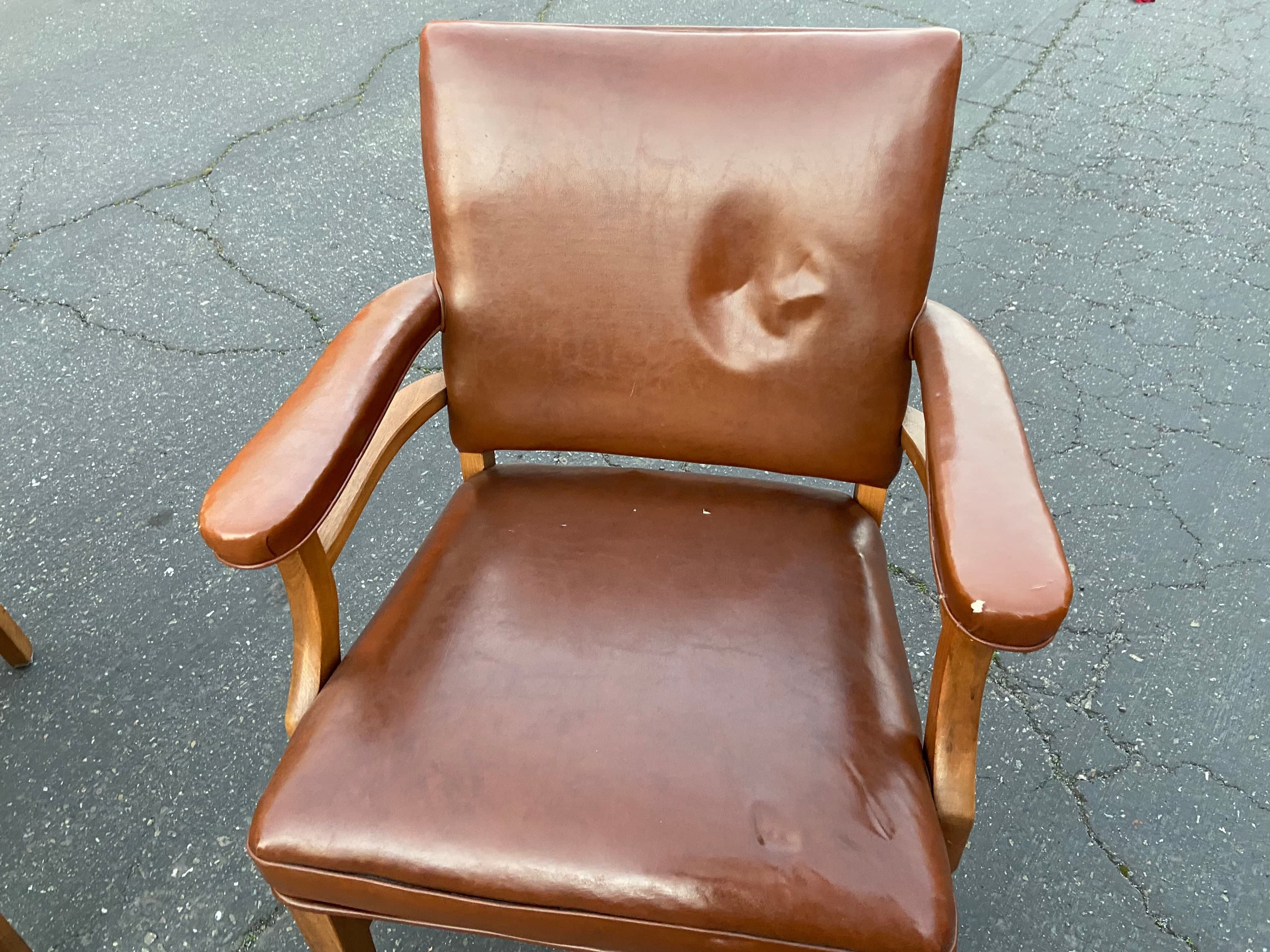 Vintage leather office chairs - Thumbnail 6