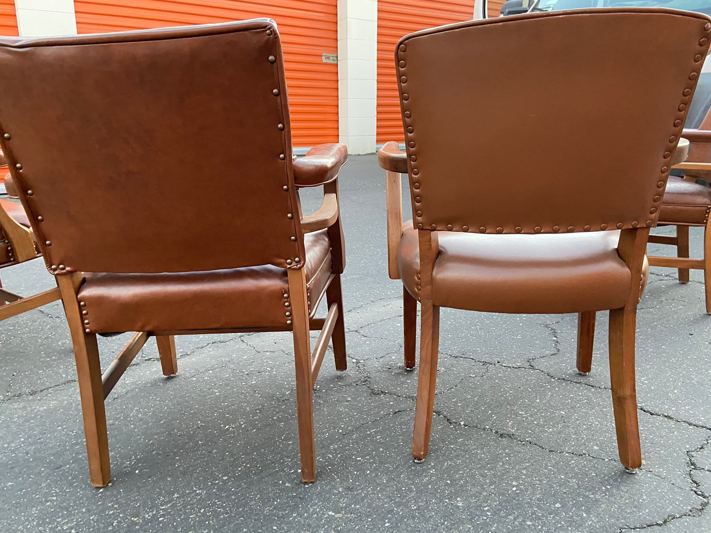 Vintage leather office chairs - Thumbnail 9