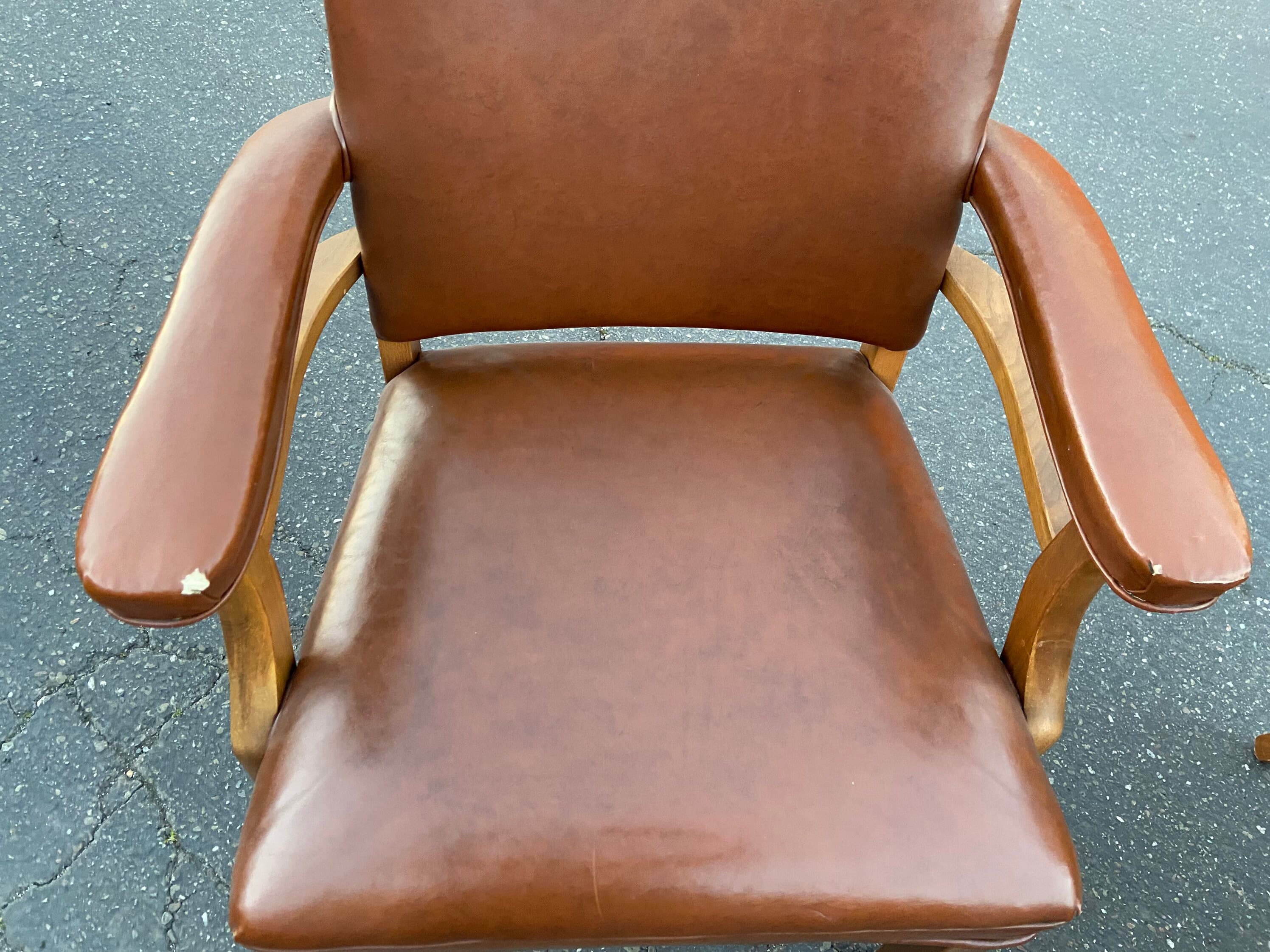 Vintage leather office chairs - Thumbnail 8