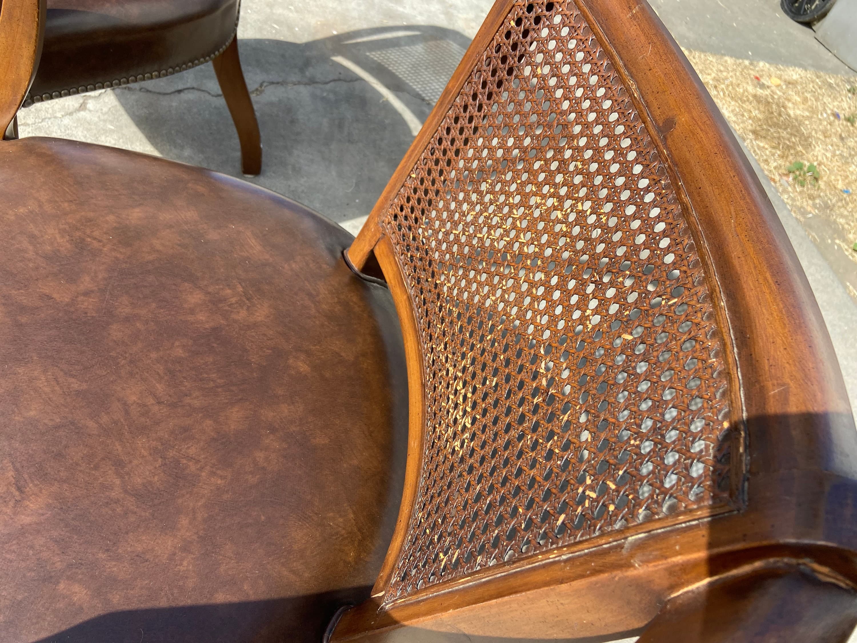 Shafer brothers vintage cane back side chairs - Thumbnail 9