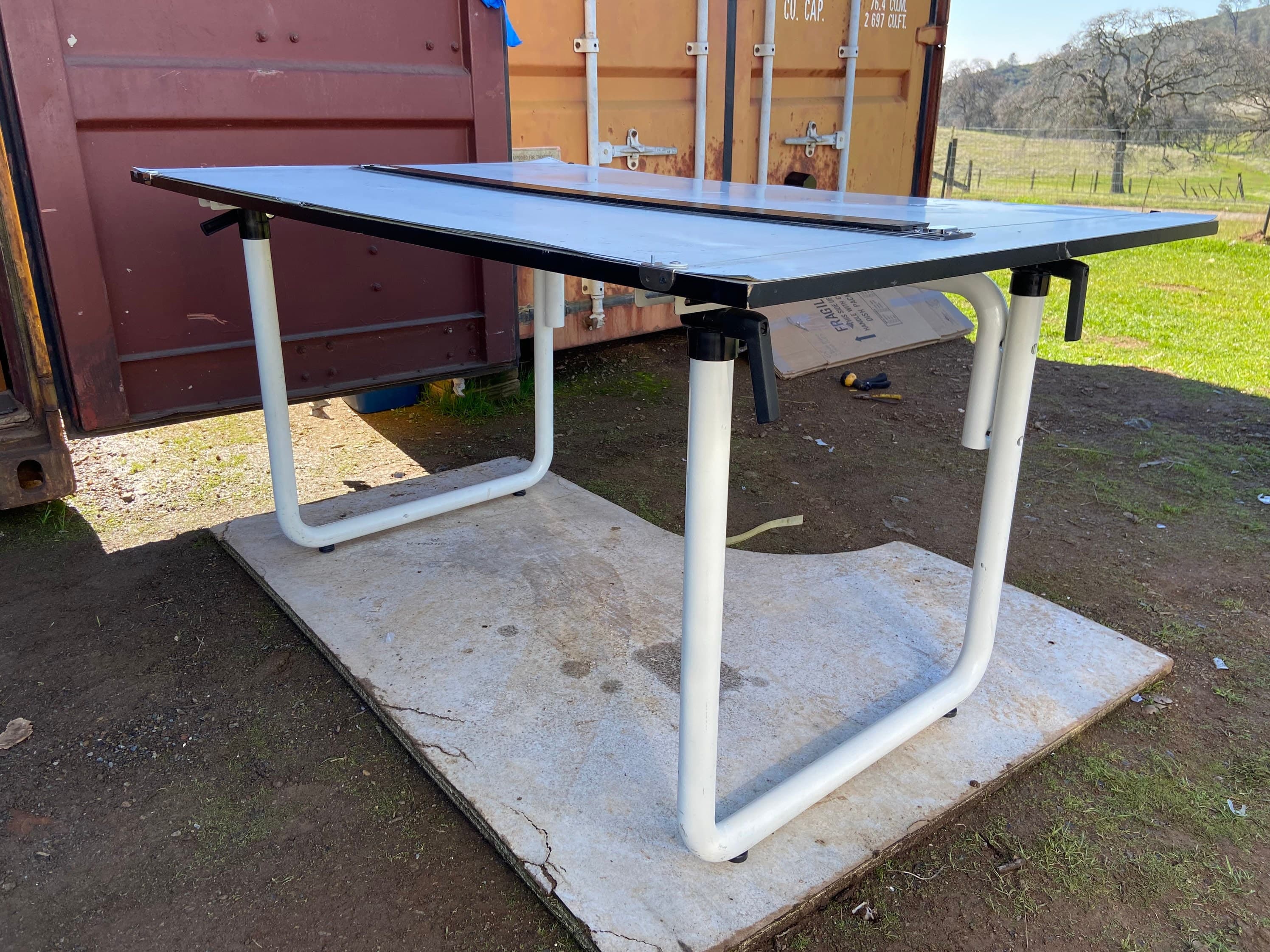 Late 20th Century Architetto Neolt tubular drafting table - Thumbnail 4