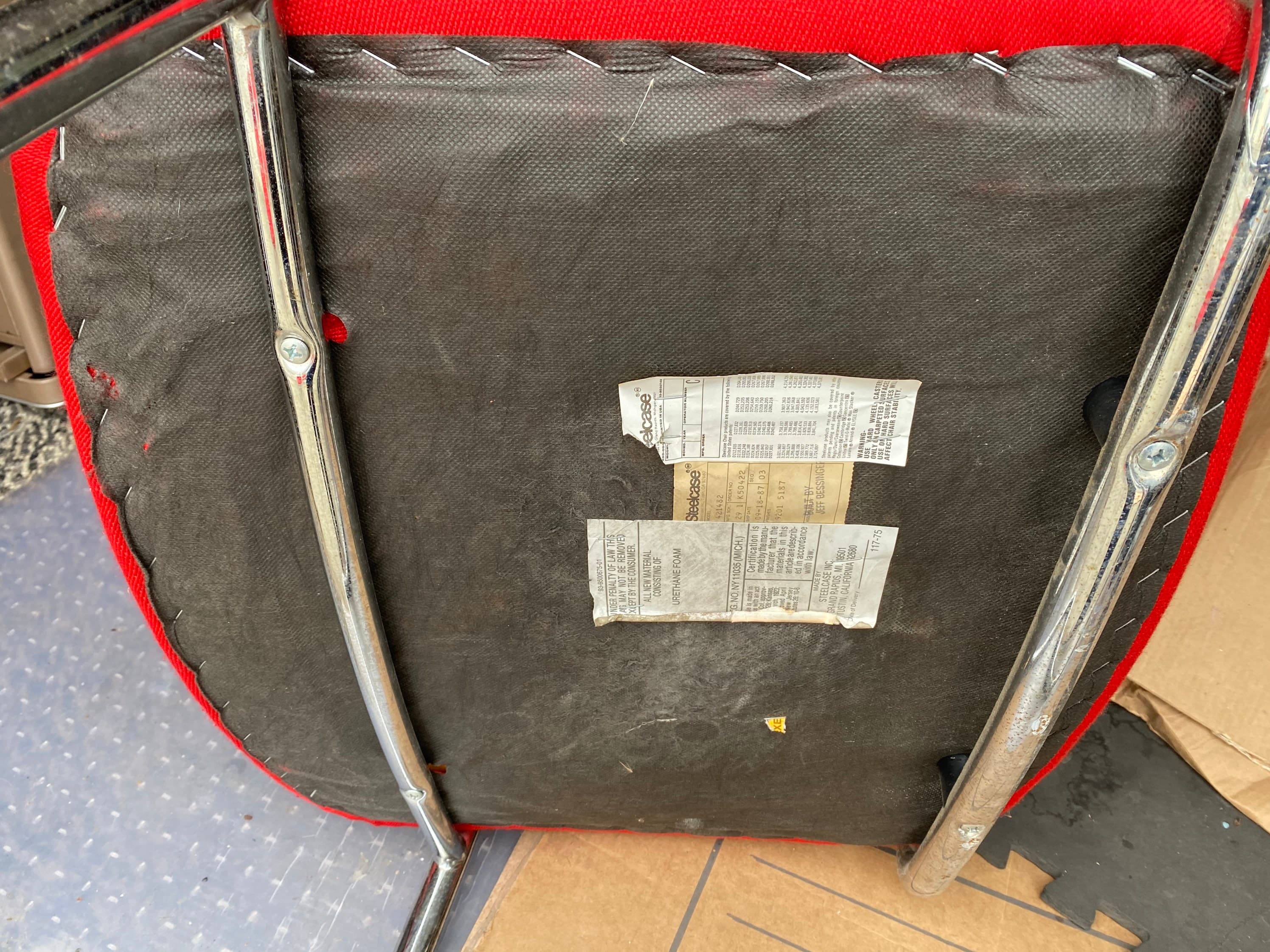 Steelcase tubular chrome side chairs - Thumbnail 3