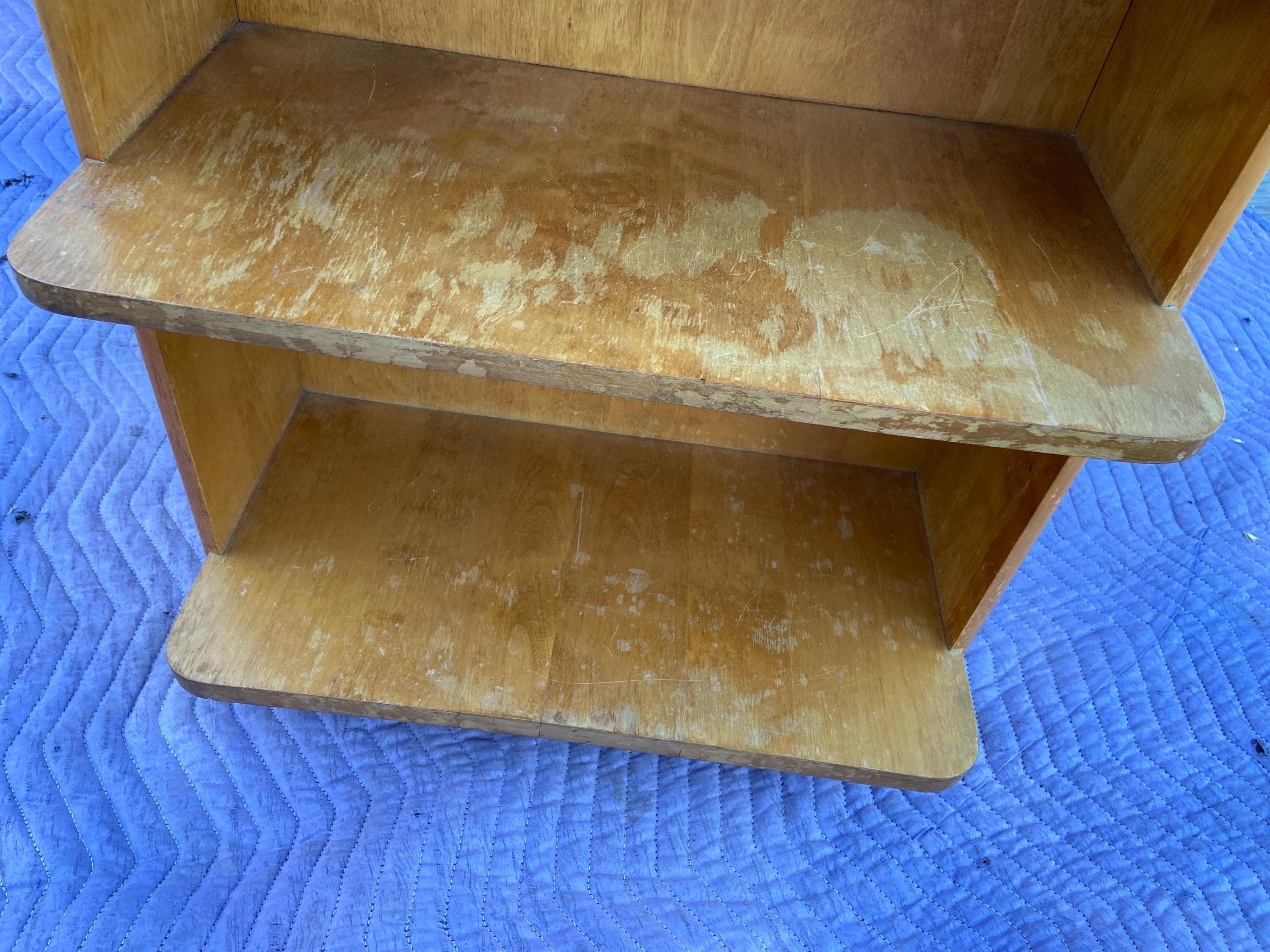 Heywood Wakefield vintage mid century modern office desk needs restoration - Thumbnail 5