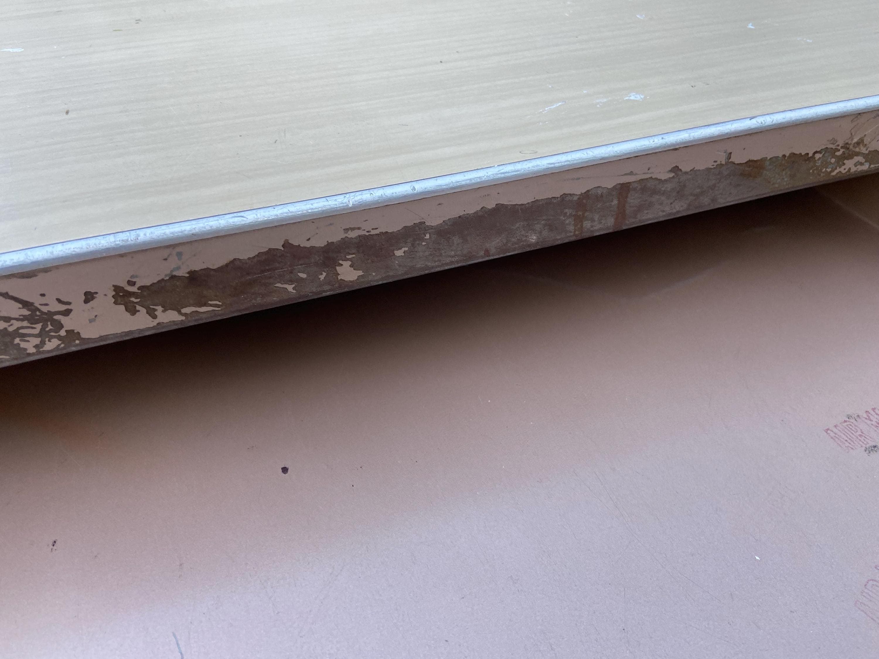 vintage art metal mid century modern tanker desk shop table - Thumbnail 9