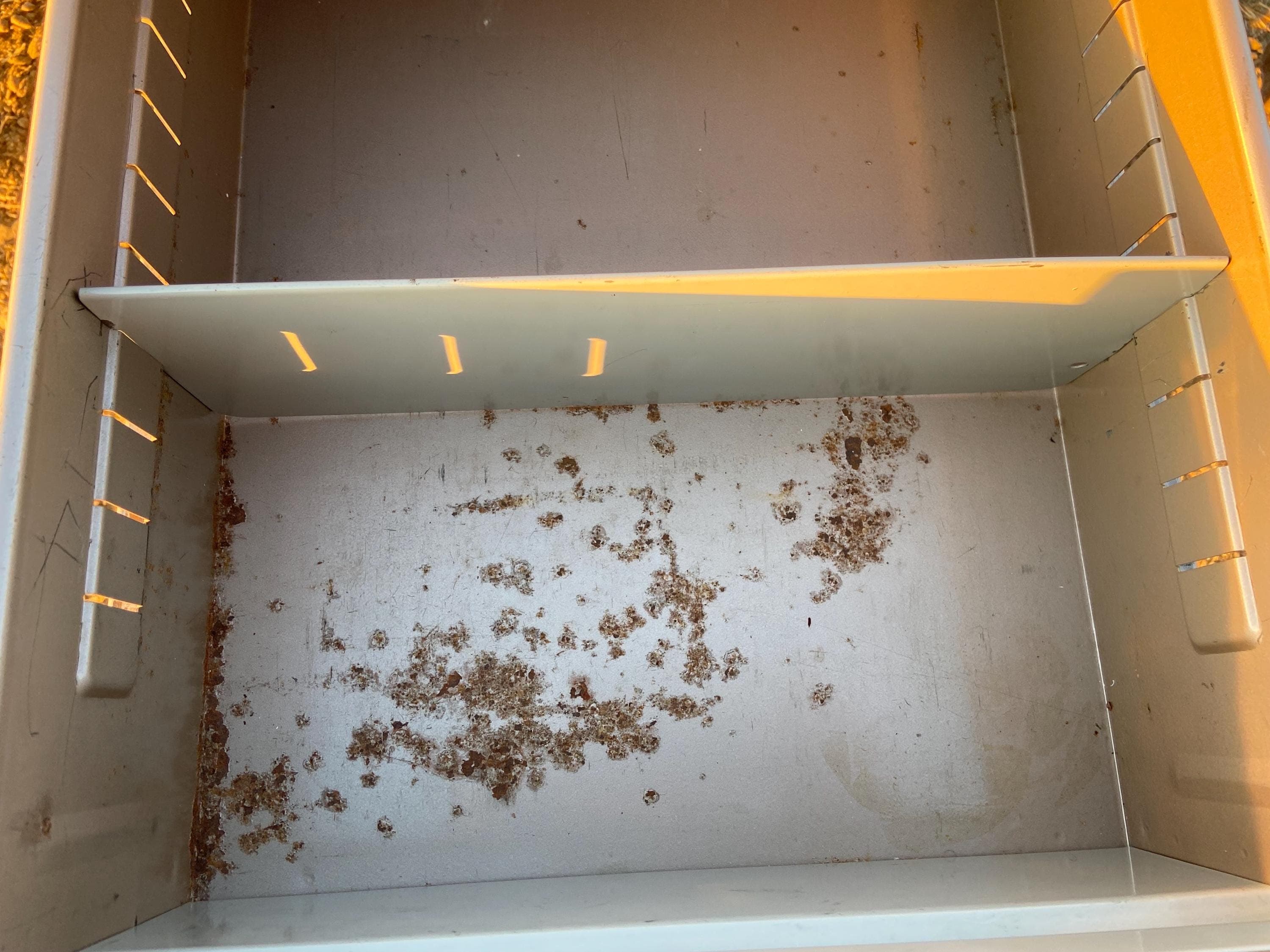 steelcase metal tanker desk needs restoration - Thumbnail 9