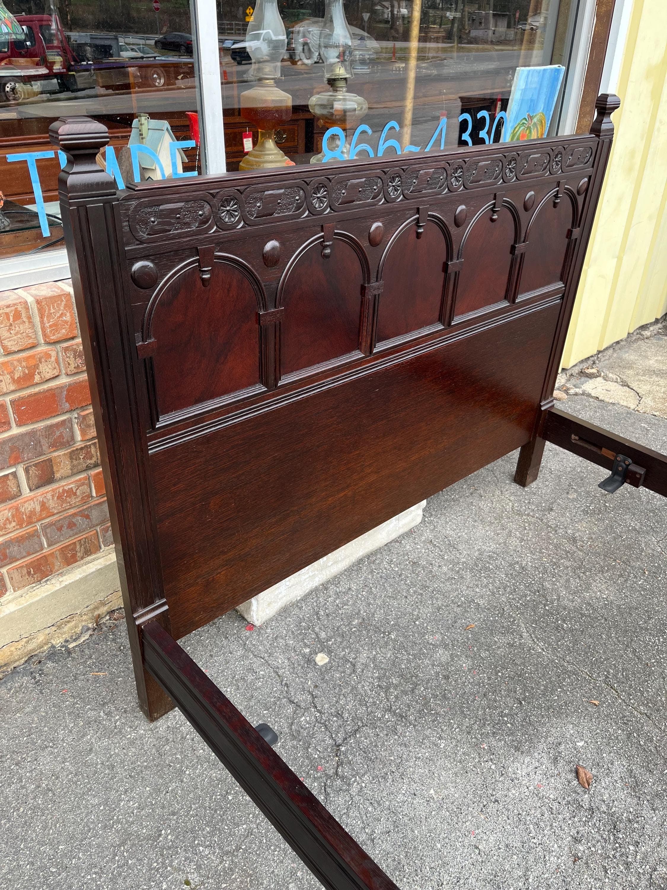 Antique Full Bed Attributed to John Widdicomb - Thumbnail 7