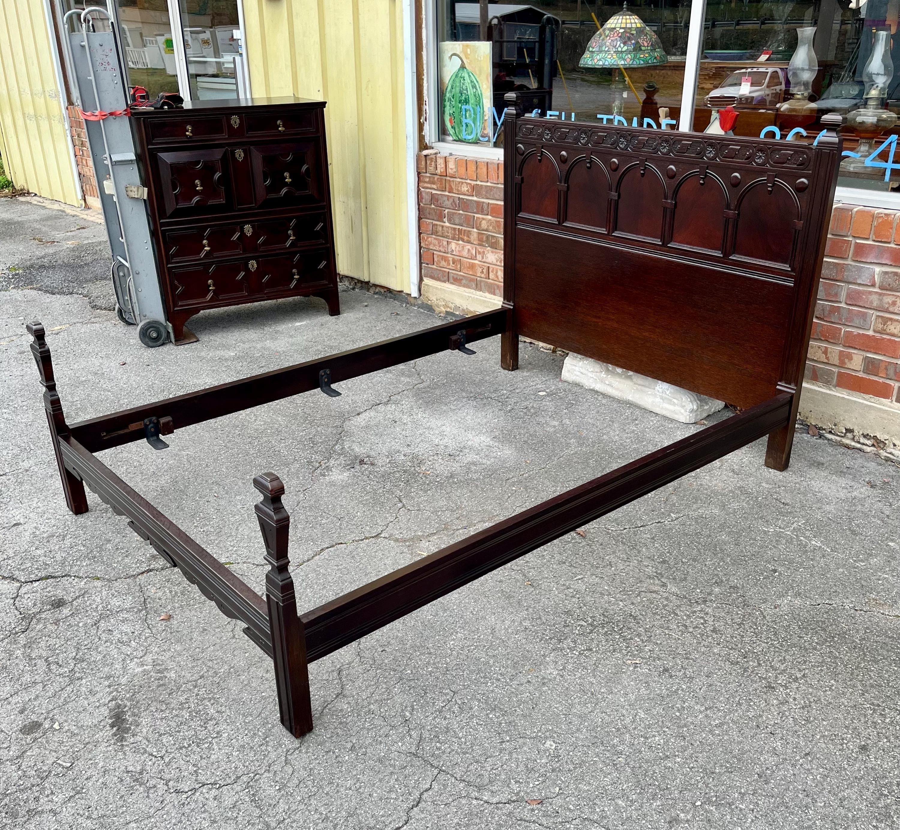 Antique Full Bed Attributed to John Widdicomb - Thumbnail 6