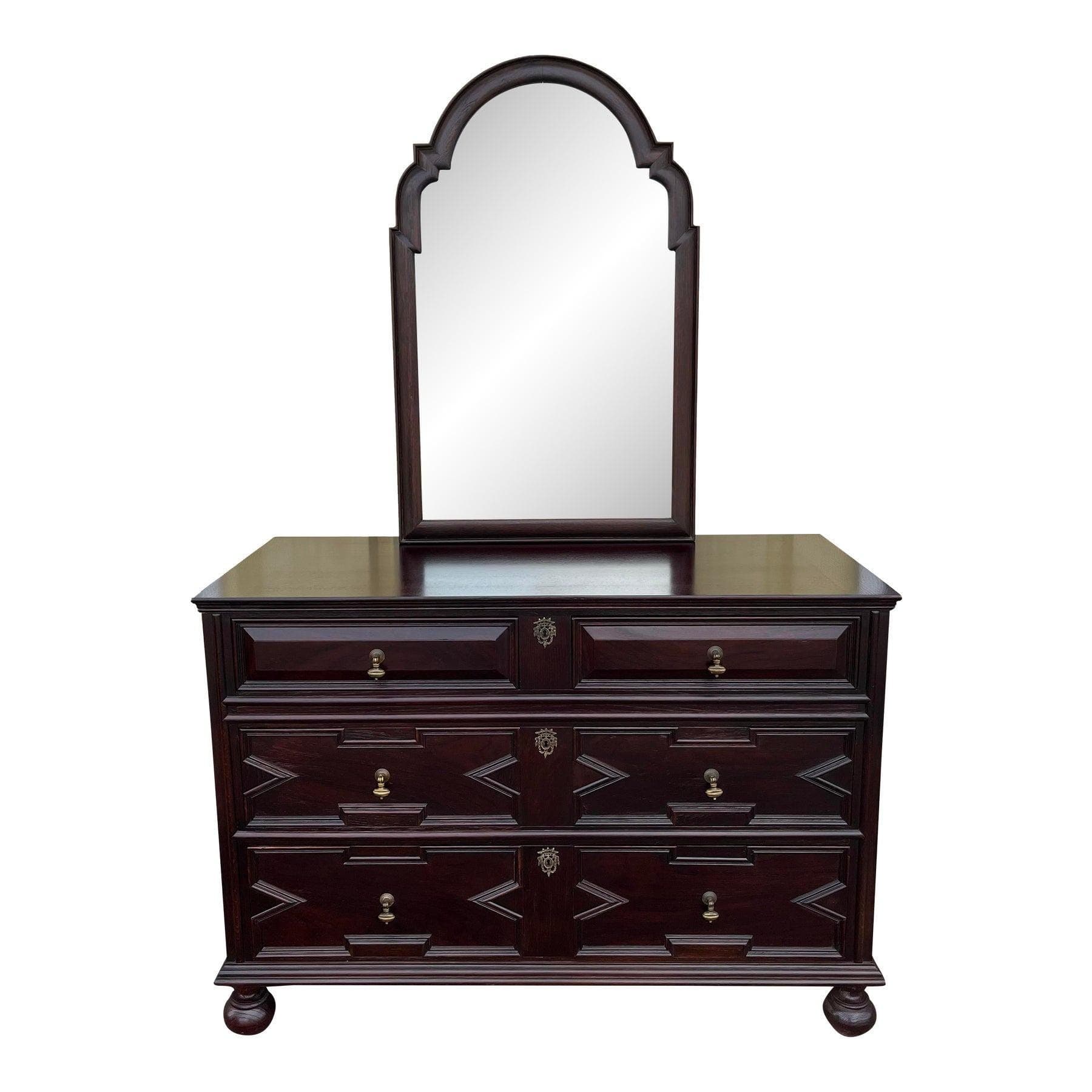 Antique John Widdicomb Dresser With Mirror - Image 1