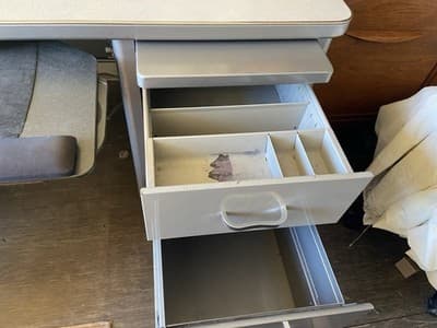 Vintage Mid Century Modern Metal Tanker Steelcase Tanker Desk Workbench Table - Thumbnail 3