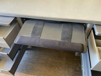 Vintage Mid Century Modern Metal Tanker Steelcase Tanker Desk Workbench Table - Thumbnail 9