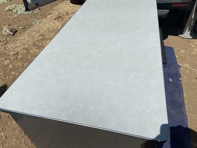 Vintage Mid Century Modern Metal Tanker Steelcase Tanker Desk Workbench Table - Thumbnail 14