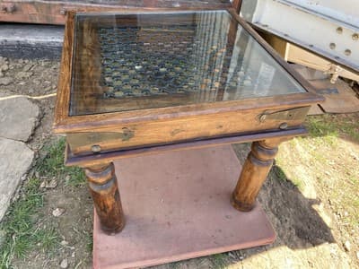 Vintage Rustic Side End Coffee Table - Thumbnail 9