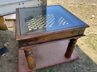 Vintage Rustic Side End Coffee Table - Thumbnail 14