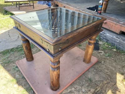 Vintage Rustic Side End Coffee Table - Thumbnail 15