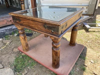 Vintage Rustic Side End Coffee Table - Thumbnail 17