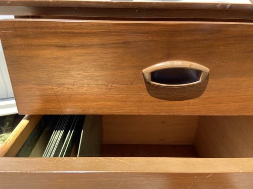 Mainline By Hooker Mid Century Modern writing desk Set And Chair - Thumbnail 14