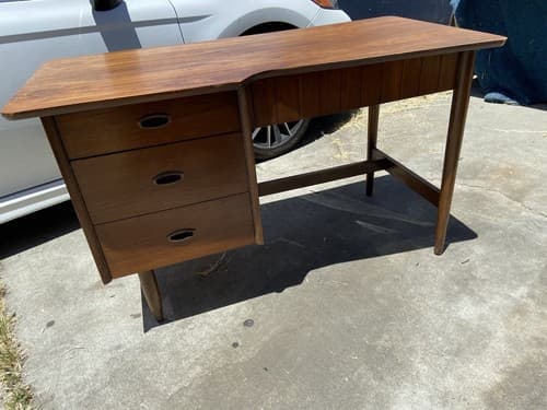 Mainline By Hooker Mid Century Modern writing desk Set And Chair - Thumbnail 16