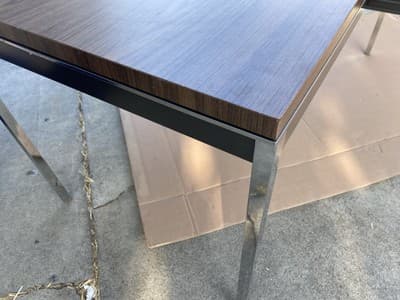 Steelcase Minimalist Vintage Mid Century Modern Metal Retro Tanker Utility Table - Thumbnail 9