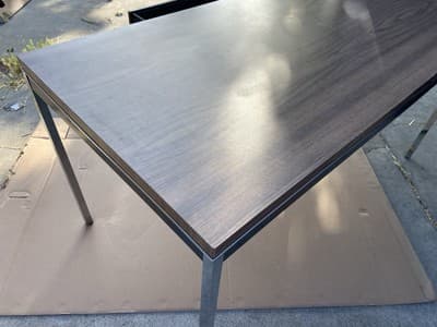 Steelcase Minimalist Vintage Mid Century Modern Metal Retro Tanker Utility Table - Thumbnail 7