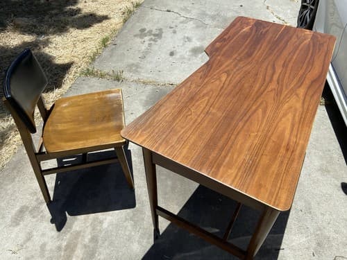 Mainline By Hooker Mid Century Modern writing desk Set And Chair - Thumbnail 17