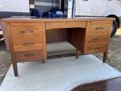 Vintage Mid Century Modern Leopold Desk - Thumbnail 7