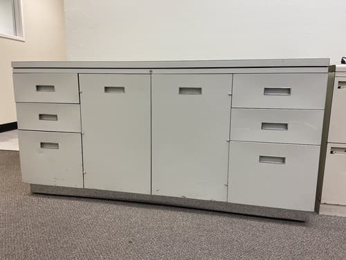 vintage Allsteel Credenza mid century industrial Sideboard Buffetanker Credenza - Thumbnail 7