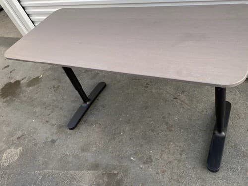 IKEA Bekant Adjustable Height Home Office Desk - 63 Inches, Grey Pick Up Only