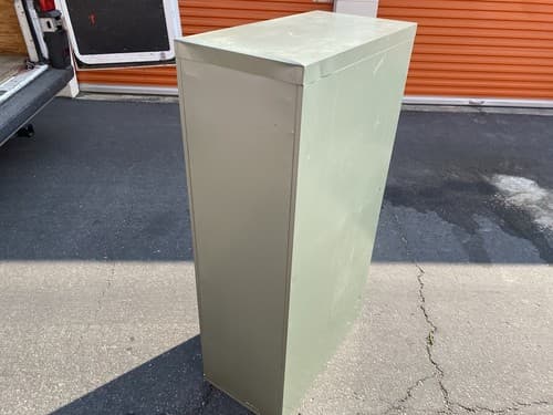 Vintage AllSteel Equipment Green Metal Industrial File Cabinet - Thumbnail 8