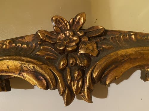 Antique Ornate Baroque French Style Gold Giltwood Carved Wood Mirror Late 19th c - Thumbnail 7