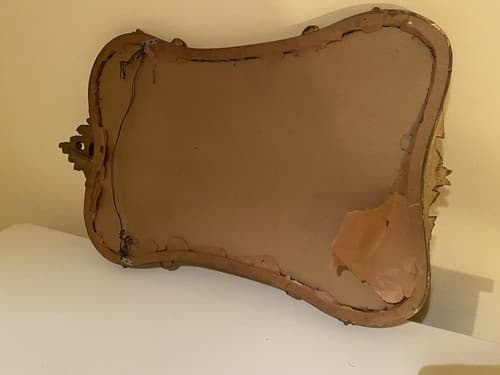 Antique Ornate Baroque French Style Gold Giltwood Carved Wood Mirror Late 19th c - Thumbnail 4