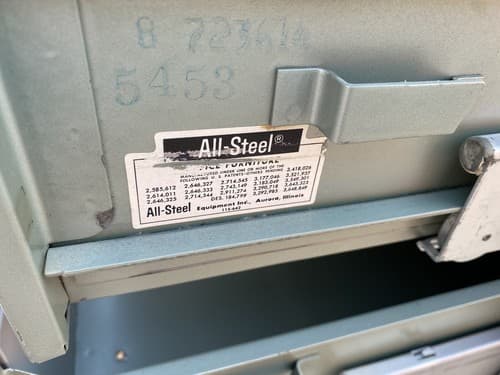 Vintage AllSteel Equipment Green Metal Industrial File Cabinet - Thumbnail 5