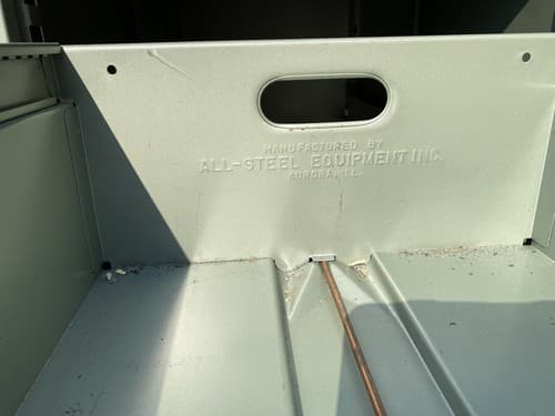 Vintage AllSteel Equipment Green Metal Industrial File Cabinet - Thumbnail 10