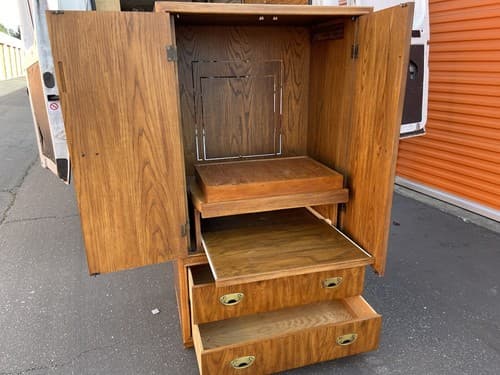 Vintage Drexel Heritage Passage 2 Door Drawer Lited TV Cabinet Armoire Dresser - Thumbnail 4