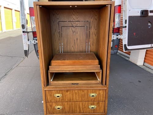 Vintage Drexel Heritage Passage 2 Door Drawer Lited TV Cabinet Armoire Dresser - Thumbnail 8
