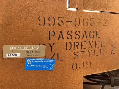 Vintage Drexel Heritage Passage 2 Door Drawer Lited TV Cabinet Armoire Dresser - Thumbnail 10