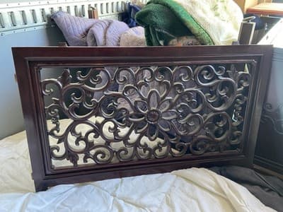 Vintage Mid Century Modern Oriental Rosewood Executive Desk - Thumbnail 7