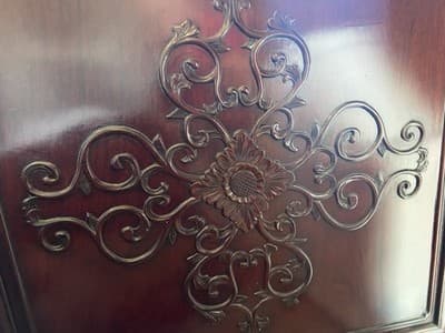 Vintage Mid Century Modern Oriental Rosewood Executive Desk - Thumbnail 16