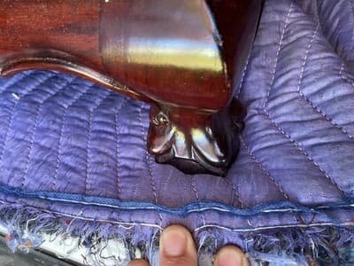 Vintage Mid Century Modern Oriental Rosewood Executive Desk - Thumbnail 17