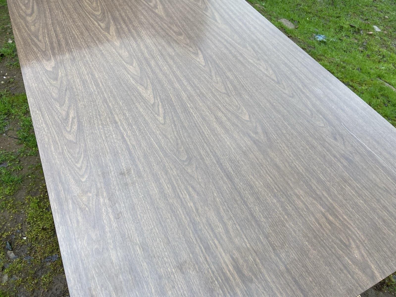 Vintage Mid Century Modern Wooden Tanker Desk - Thumbnail 6