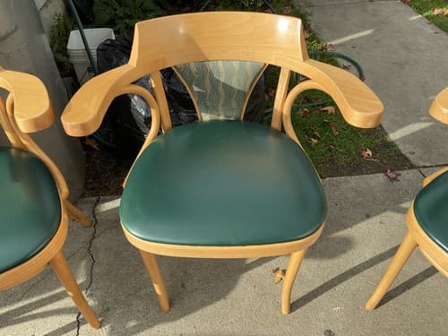 Vintage Pair of Bentwood Bistro Dining Chairs Thonet Style Mid Century Modern - Thumbnail 3
