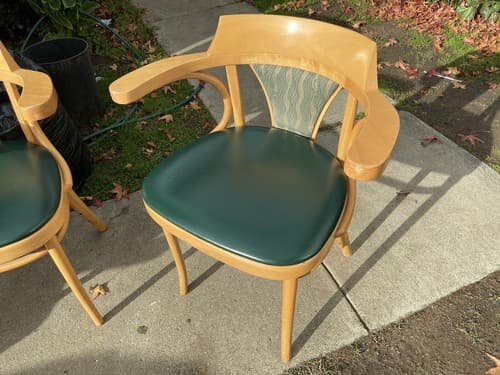 Vintage Pair of Bentwood Bistro Dining Chairs Thonet Style Mid Century Modern - Thumbnail 6