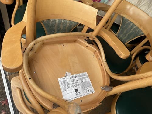 Vintage Pair of Bentwood Bistro Dining Chairs Thonet Style Mid Century Modern - Thumbnail 7