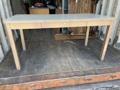 McDowell And Craig Vintage Heavy Duty Mid Century Modern Steel Tanker Desk - Thumbnail 4