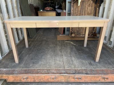 McDowell And Craig Vintage Heavy Duty Mid Century Modern Steel Tanker Desk - Thumbnail 6