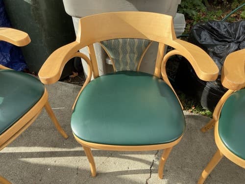 Vintage Pair of Bentwood Bistro Dining Chairs Thonet Style Mid Century Modern - Thumbnail 4