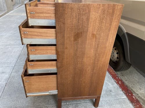 Jens Risom Mid century Modern Walnut Credenza Sideboard Unmarked - Thumbnail 9