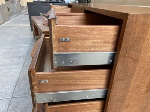 Jens Risom Mid century Modern Walnut Credenza Sideboard Unmarked - Thumbnail 12