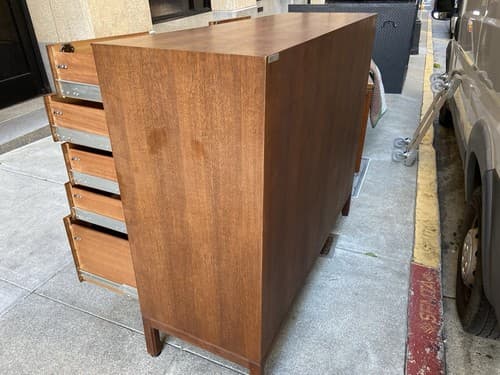Jens Risom Mid century Modern Walnut Credenza Sideboard Unmarked - Thumbnail 14