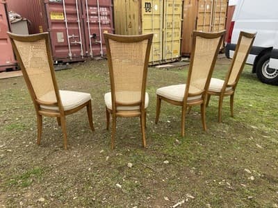 Vintage Mid Century Modern Cane Back by DREXEL Heritage Furniture Needs Cleaning - Thumbnail 2