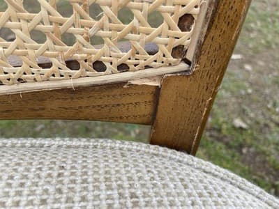 Vintage Mid Century Modern Cane Back by DREXEL Heritage Furniture Needs Cleaning - Thumbnail 11